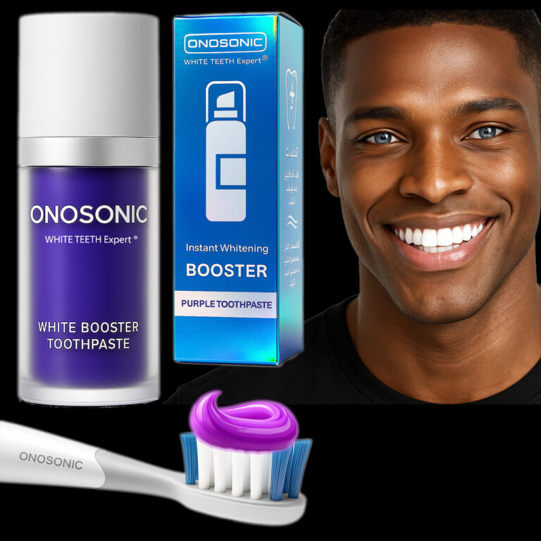 ONOSONIC purple whitening toothpaste for an instant brighter smile